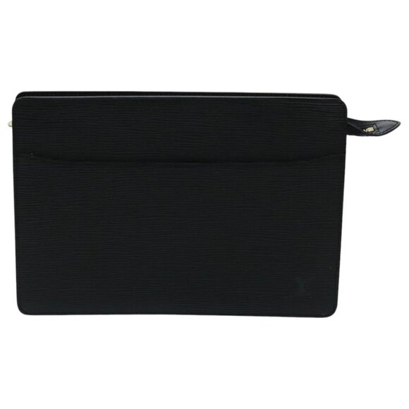 LOUIS VUITTON Epi Pochette Homme Clutch Bag Black Noir - Picture 2 of 15